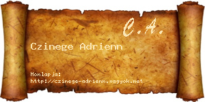 Czinege Adrienn névjegykártya